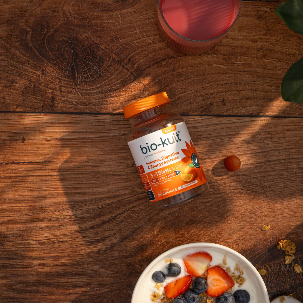 3-in-1 Biotic Blend Gummies for Adults | Gut, Energy + Immune Systems