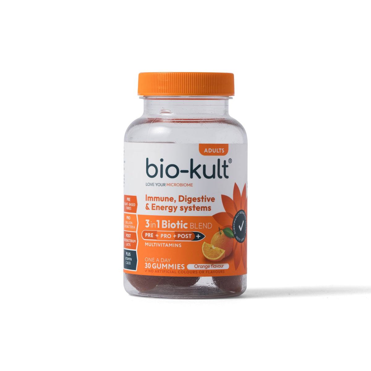 3-in-1 Biotic Blend Gummies for Adults | Gut, Energy + Immune Systems