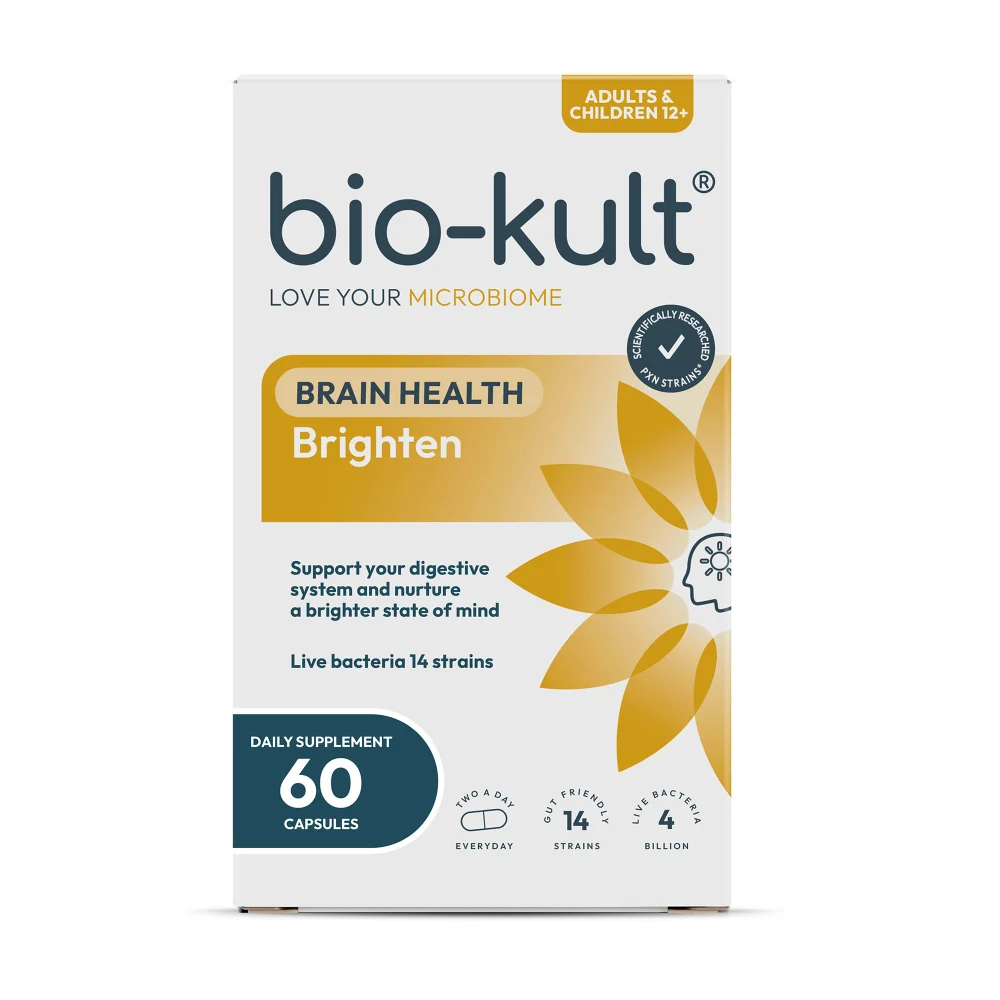 Bio-Kult Brighten, Brain & Gut Health Supplement with Multivitamins & Zinc, 60 Capsules Image 1