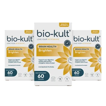 Bio-Kult Brighten, Brain & Gut Health Supplement with Multivitamins & Zinc, 90 Day Pack