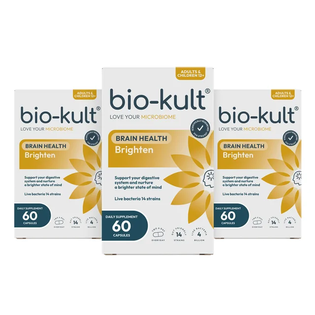 Bio-Kult Brighten, Brain & Gut Health Supplement with Multivitamins & Zinc, 90 Day Pack