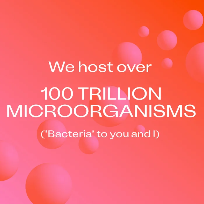 We host over 100 trillion microoganisms (Bacteria to you and I)