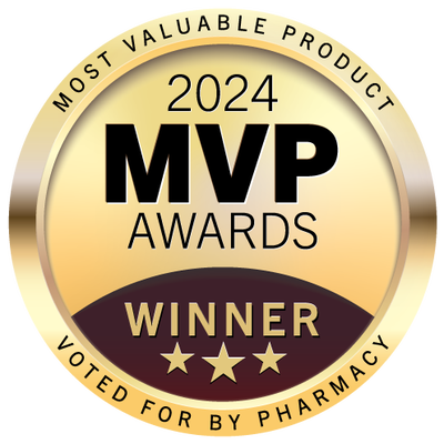 Most Valuable product. 2024 MVP Shortlisted.1* Voted for by pharmacy